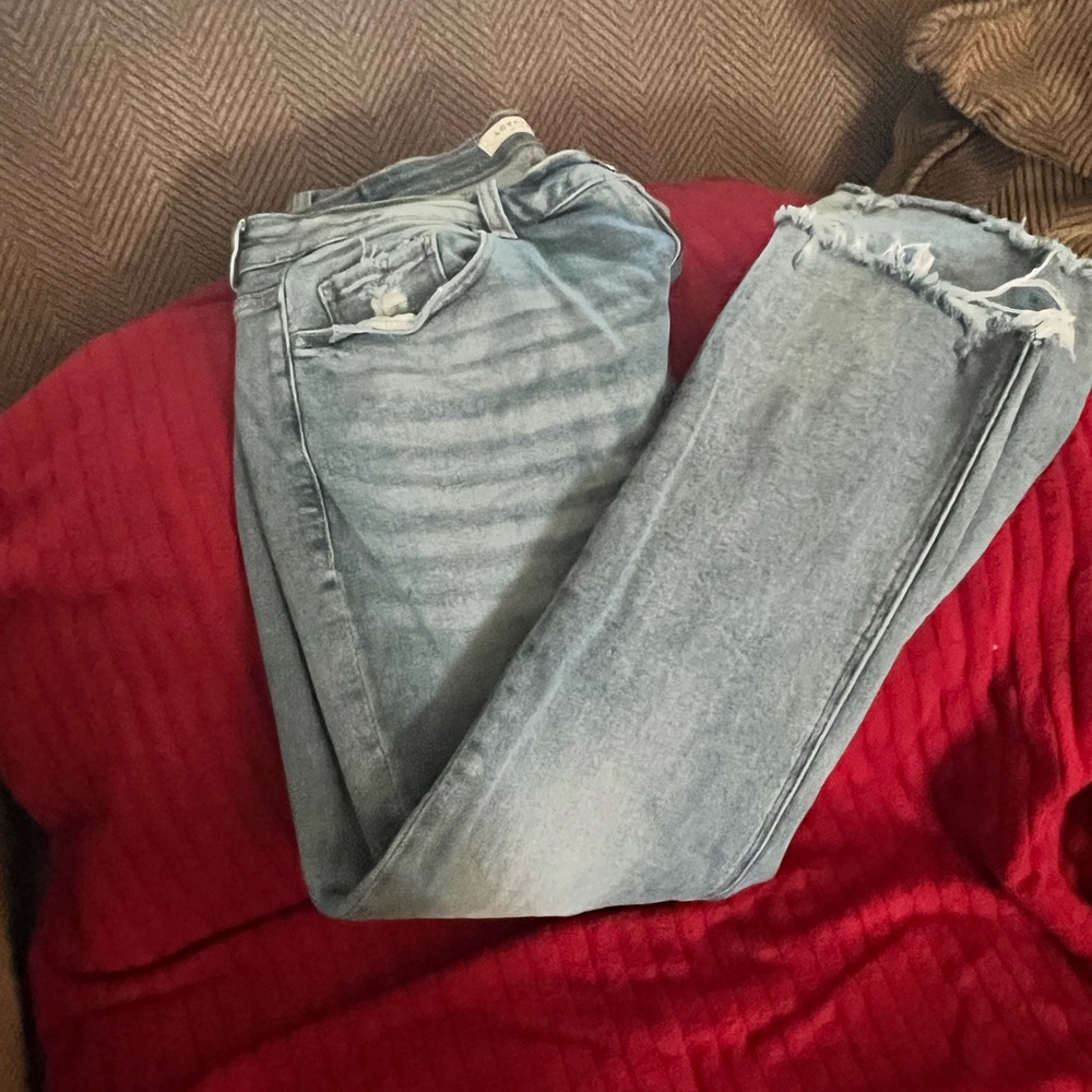 Classic Blue Slight Distressed Women Jeans
